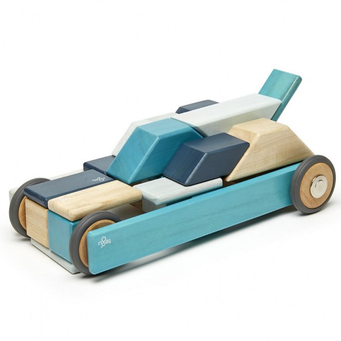 Alternate Image #1 of Tegu Blues Magnetic Wooden Blocks - 42 Pieces