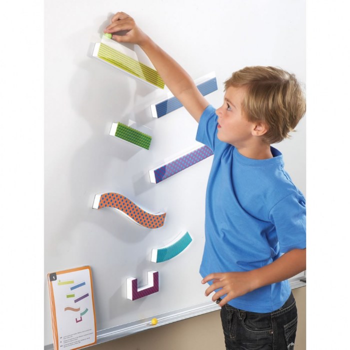 Alternate Image #1 of Tumble Trax&trade; Magnetic Marble Run - 28 Pieces