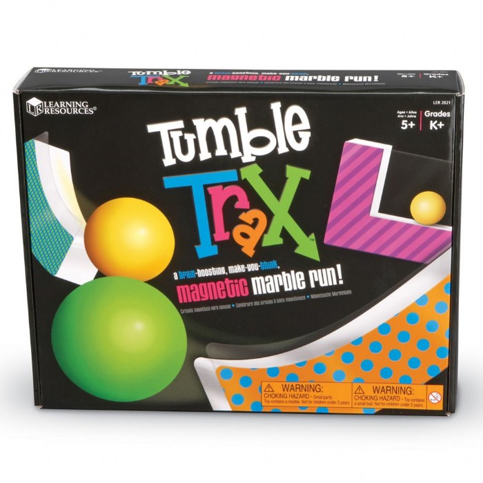 Alternate Image #1 of Tumble Trax&trade; Magnetic Marble Run - 28 Pieces