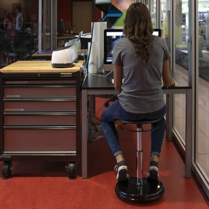 Alternate Image #1 of Adjustable Wobble Chair 16.5" - 21.5" - Black