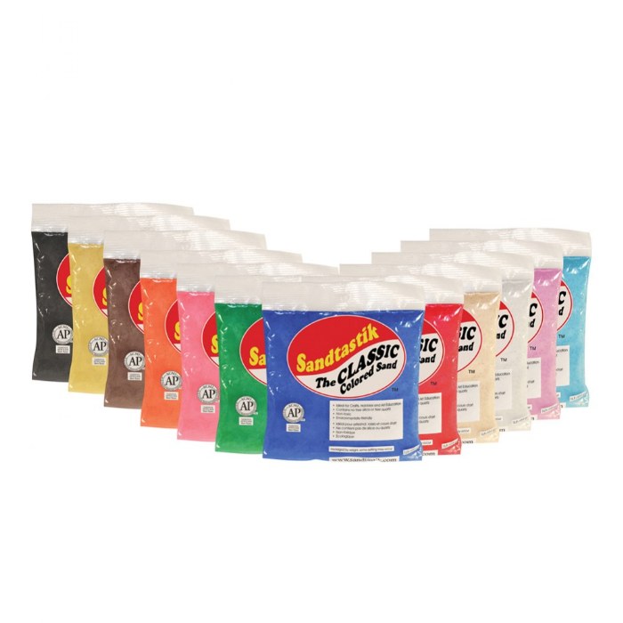 Alternate Image #1 of Classic 1 lb Rainbow Colored Play Sand 12 Color Assortment