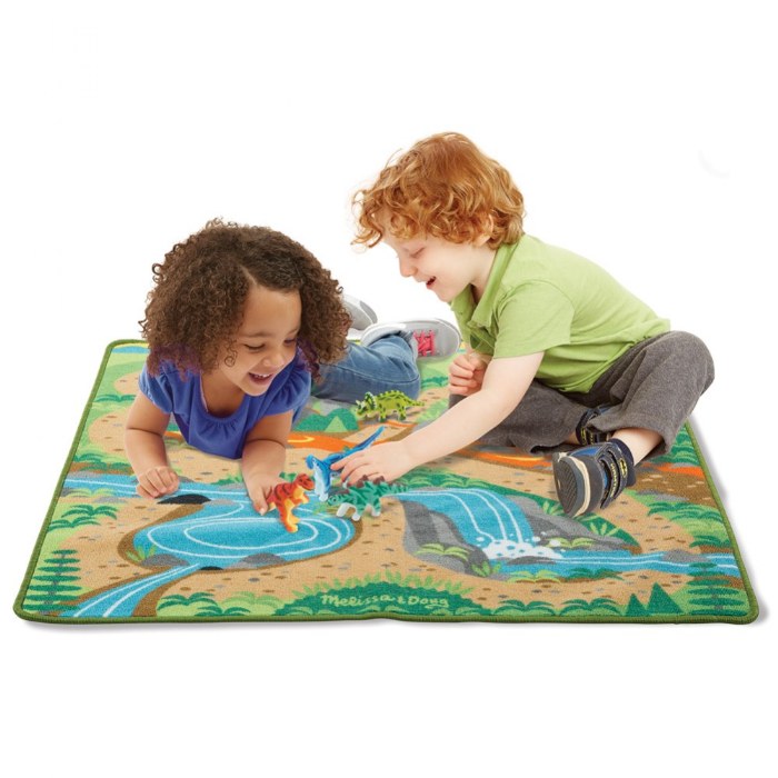 Primary Image of Prehistoric Playground Dinosaur Activity Rug - 39" x 36"