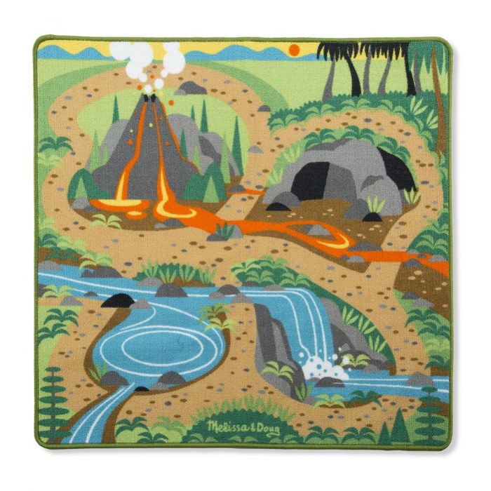 Alternate Image #1 of Prehistoric Playground Dinosaur Activity Rug - 39" x 36"