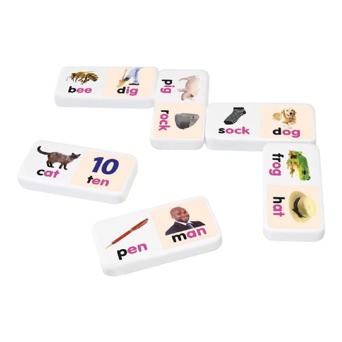 Alternate Image #1 of Rhyming and Learning First Words Dominoes Game - 28 Dominoes