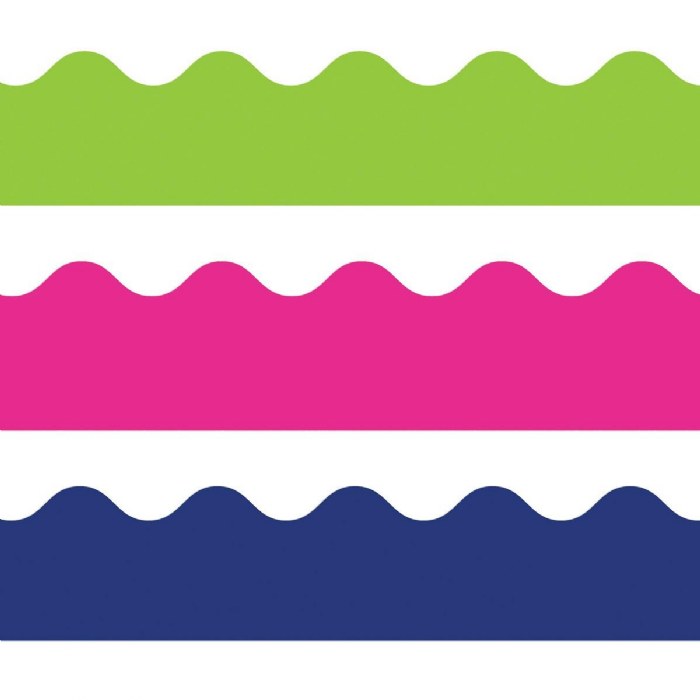 Alternate Image #1 of Rolled Scalloped Polka Dot Borders - Set of 6