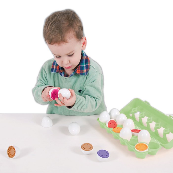 Alternate Image #1 of Toddler Brightly Colored Count & Match Eggs