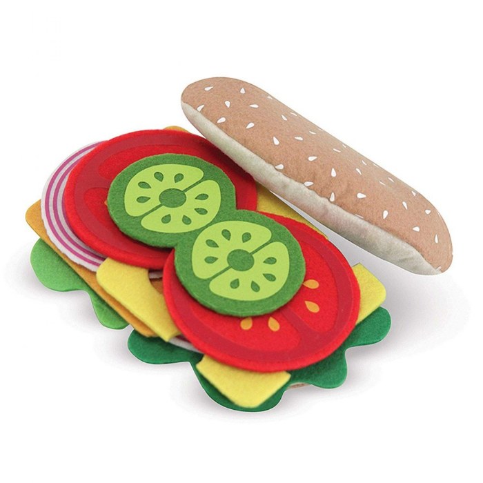Alternate Image #1 of Felt Play Food - Sandwich Making Kit