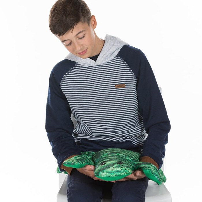 Alternate Image #1 of Manimo&reg; Weighted Green Frog Plush - 5.5 pounds