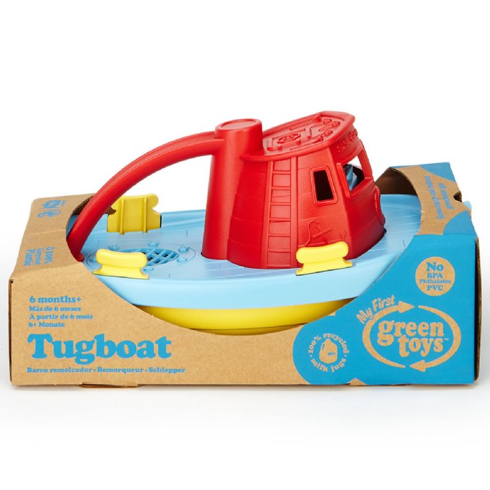 Alternate Image #1 of Eco-Friendly Floating Red Tug Boat