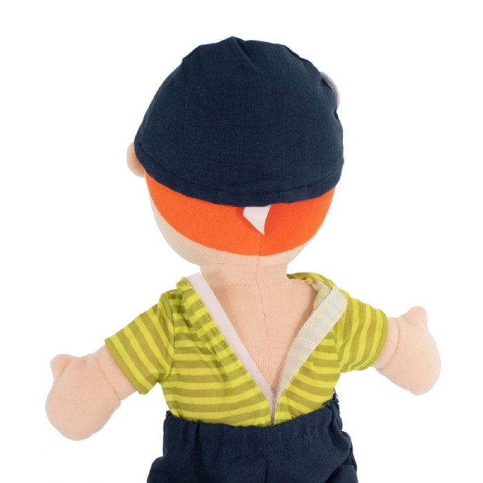 Alternate Image #1 of Fastening Learn To Dress Doll - Male with Navy Hat and Glasses