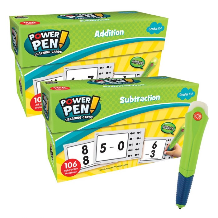 Primary Image of Power Pen Learning Math Quiz Cards - Addition, Subtraction & Talking Power Pen
