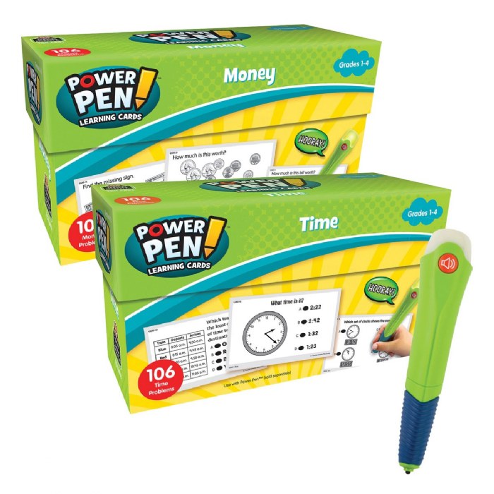 Primary Image of Power Pen Learning Math Quiz Cards - Money, Time, & Talking Power Pen