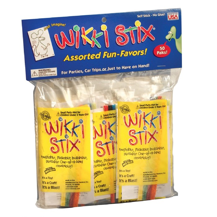 Alternate Image #1 of Wikki Stix&reg; - Individually Packaged - Assorted Fun Favors - Pack of 50