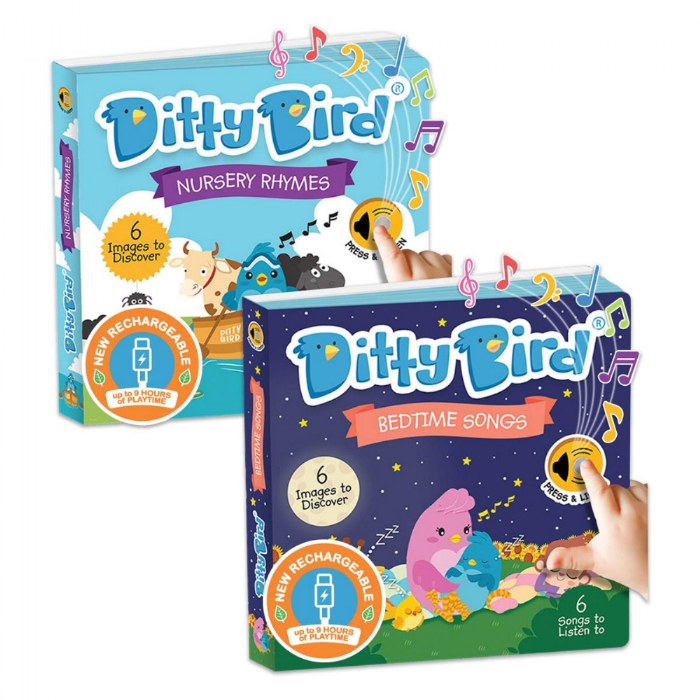 Primary Image of Ditty Bird Bedtime and Nursery Rhyme Song Books - Set of 2