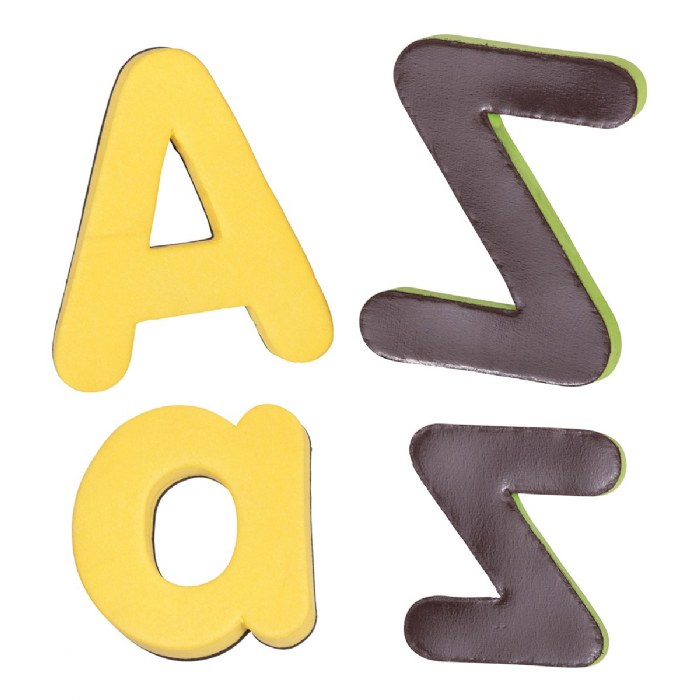 Alternate Image #1 of Bilingual Magnets Foam Alphabet - Uppercase & Lowercase
