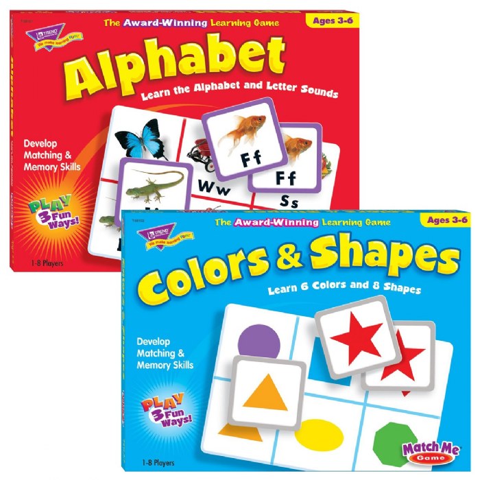 Primary Image of Match Me Game Set - Alphabet & Color and Shapes