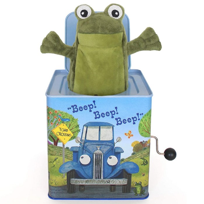 Alternate Image #1 of Little Blue Truck Jack-in-Box - Plays "Pop Goes The Weasel"