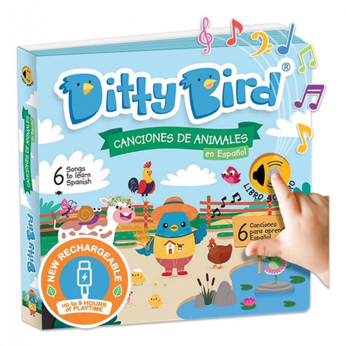 Alternate Image #1 of Ditty Bird Song Books in Spanish - Set of 2