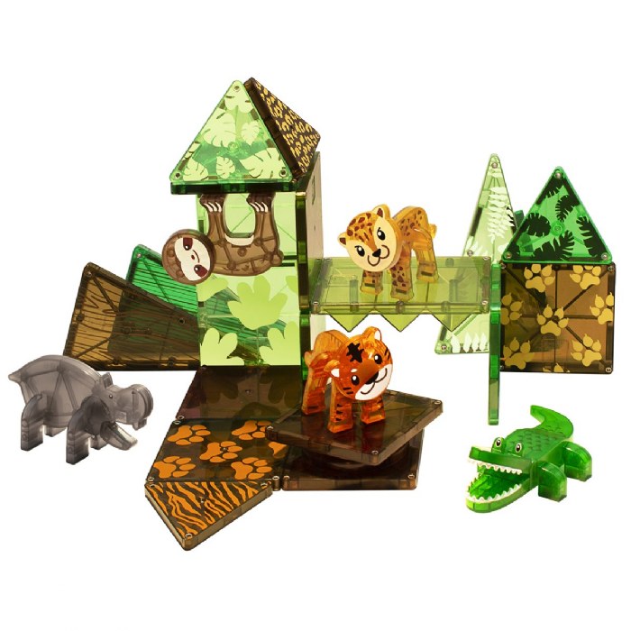 Alternate Image #1 of MAGNA-TILES&reg; Jungle Animals - 25 Piece Set