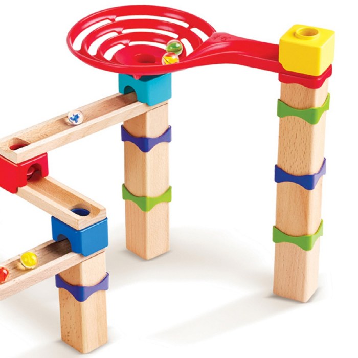 Alternate Image #1 of Wooden Marble Run Race Track - 81 Pieces