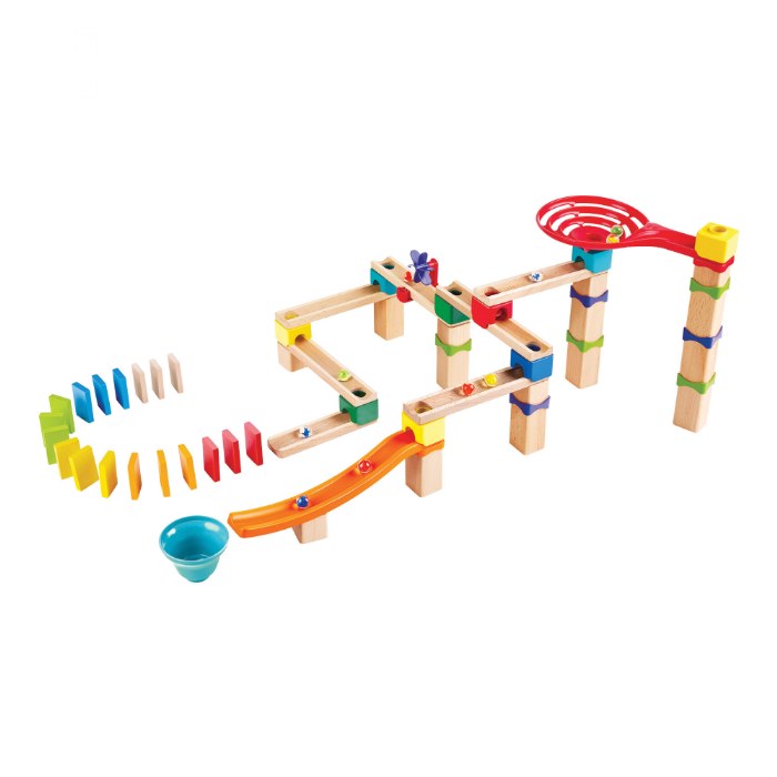 Primary Image of Wooden Marble Run Race Track - 81 Pieces