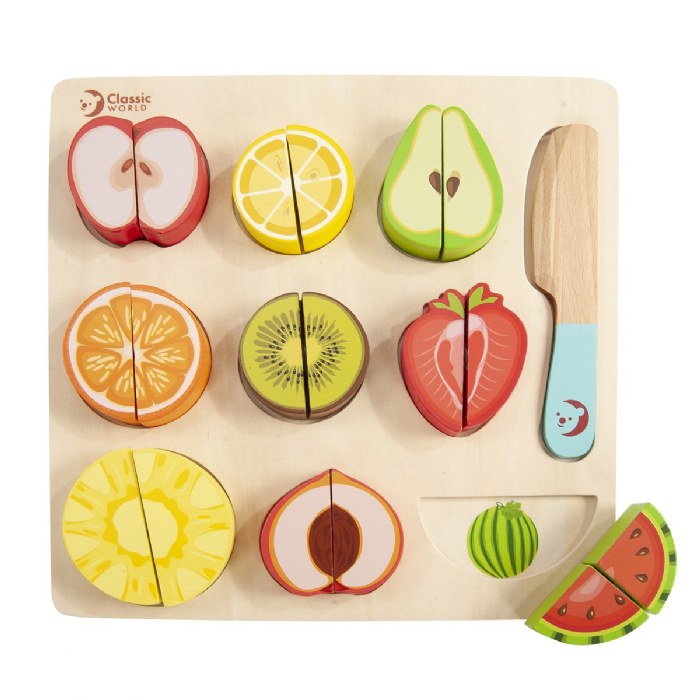 Alternate Image #1 of Cutting Fruits Wooden Puzzle