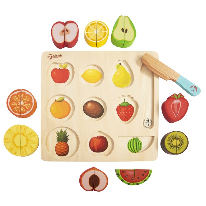Alternate Image #1 of Cutting Fruits Wooden Puzzle