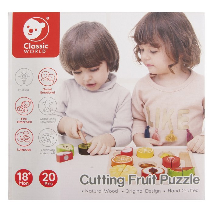 Alternate Image #1 of Cutting Fruits Wooden Puzzle