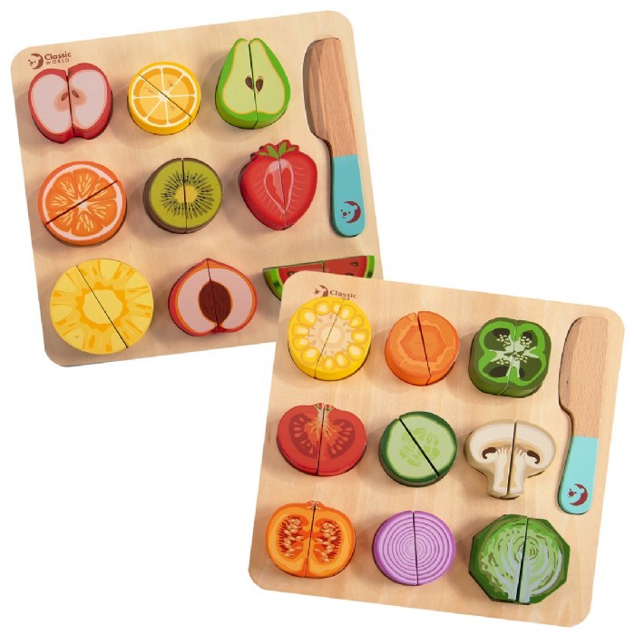 Primary Image of Cutting Fruits & Vegetables Wooden Puzzles