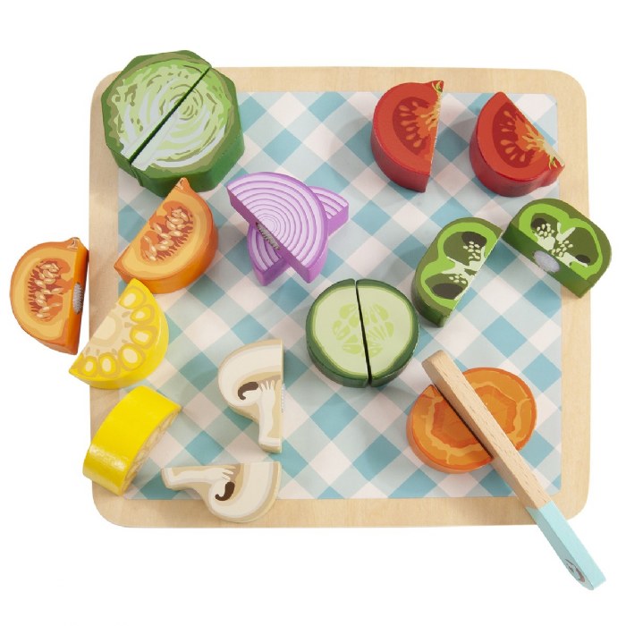 Alternate Image #1 of Cutting Fruits & Vegetables Wooden Puzzles