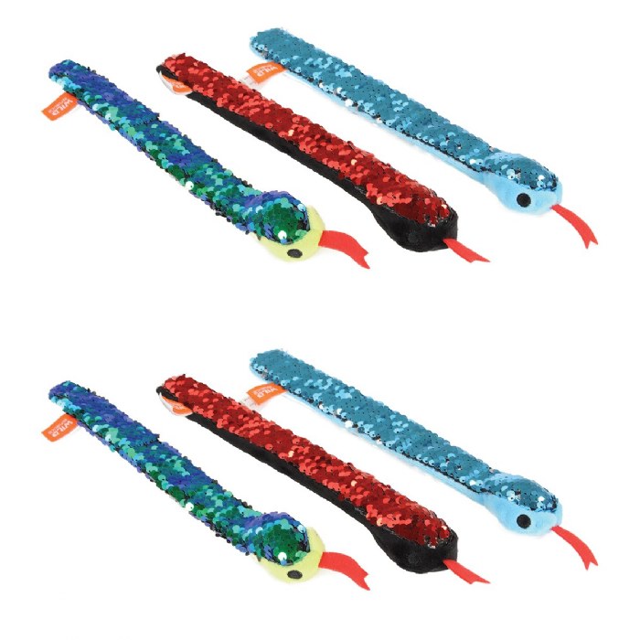 Primary Image of Sequin Snake Slap Bracelets - Set of 6