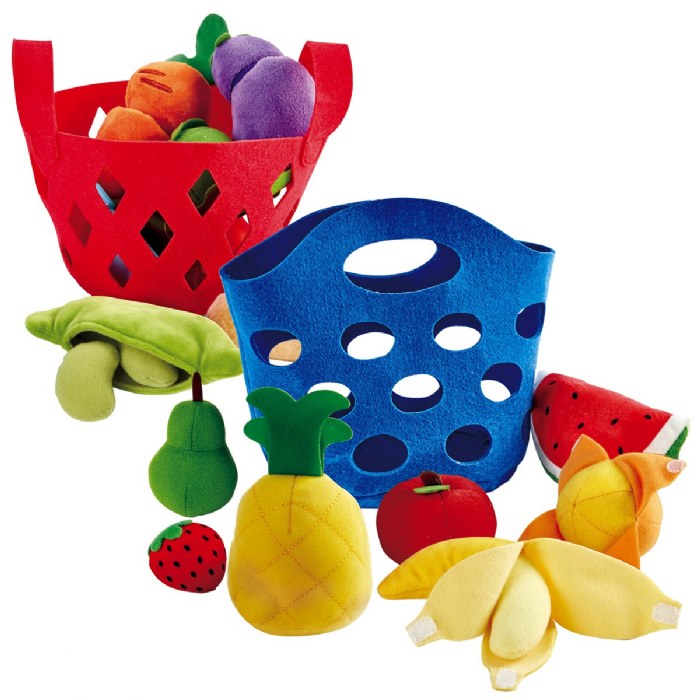 Primary Image of Toddler Felt Fruit & Vegetable Baskets