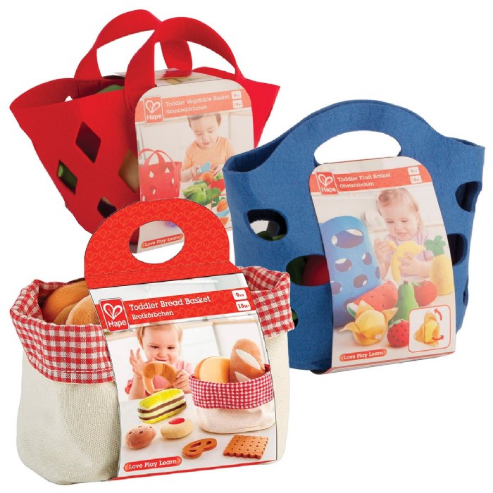 Primary Image of Toddler Felt Fruit, Vegetable, and Bread Baskets
