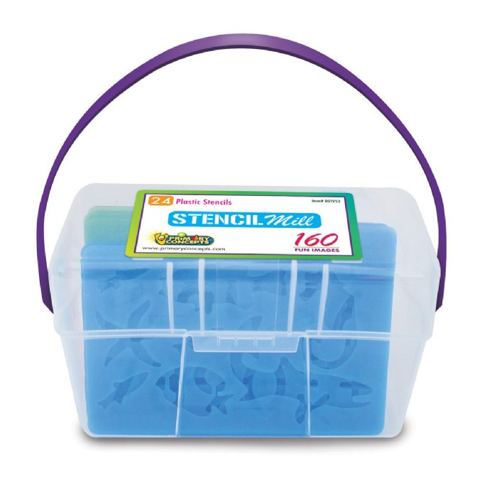 Alternate Image #1 of Stencil Mill Set - ABCs, 123s, Animals, People & Emotions