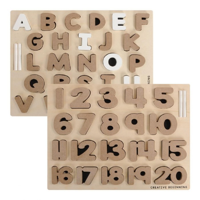 Primary Image of Chalkboard-Based Alphabet & Number Puzzle Set
