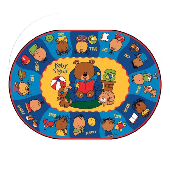 Primary Image of Sign Say & Play&trade; Rug - 6'9" x 9'5" Oval