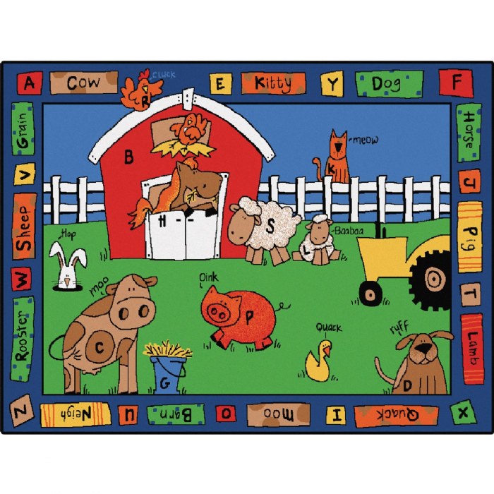 Primary Image of Alphabet Farm Carpet - 5'10" x 8'4" Rectangle