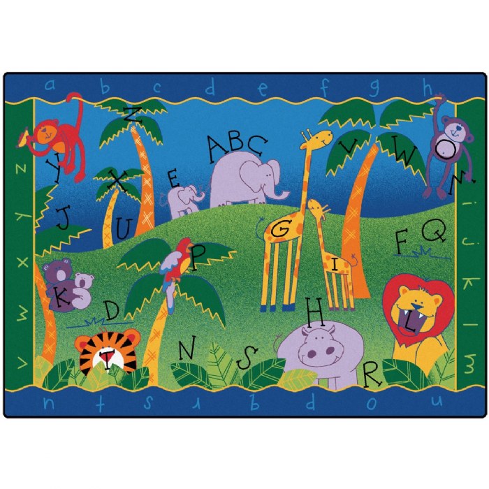 Primary Image of Alphabet Jungle Rectangle Carpets - Rectangle