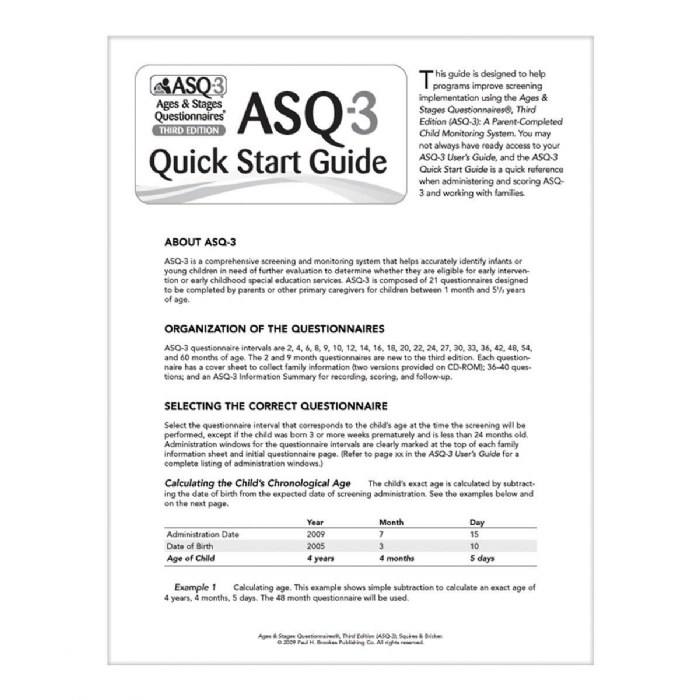 Primary Image of ASQ-3&reg; Quick Start Guide in English