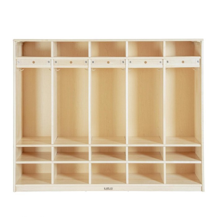 Alternate Image #1 of Premium Solid Maple 5-Section Coat Locker