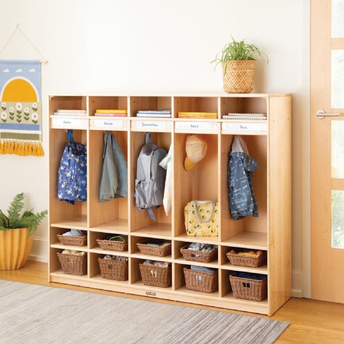 Alternate Image #1 of Premium Solid Maple 5-Section Coat Locker