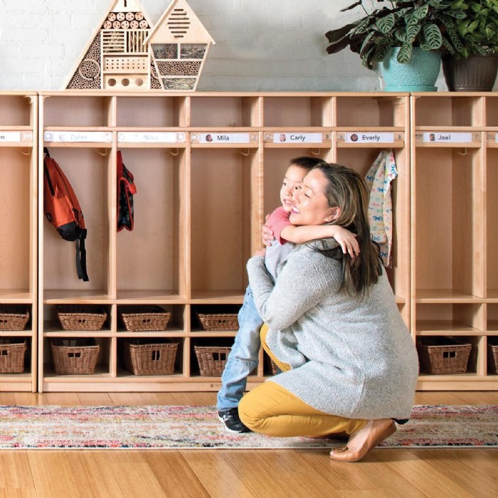 Alternate Image #1 of Premium Solid Maple 5-Section Coat Locker