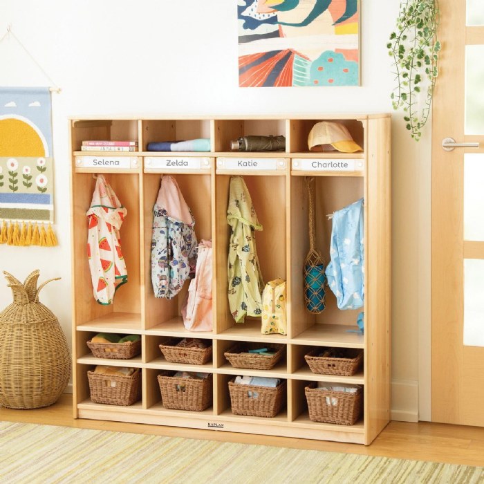 Alternate Image #1 of Premium Solid Maple 4-Section Coat Locker