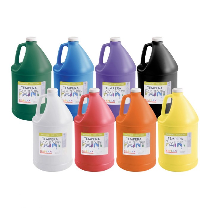 Primary Image of Kaplan Washable Tempera Paint Gallon Assortment - Set of 8