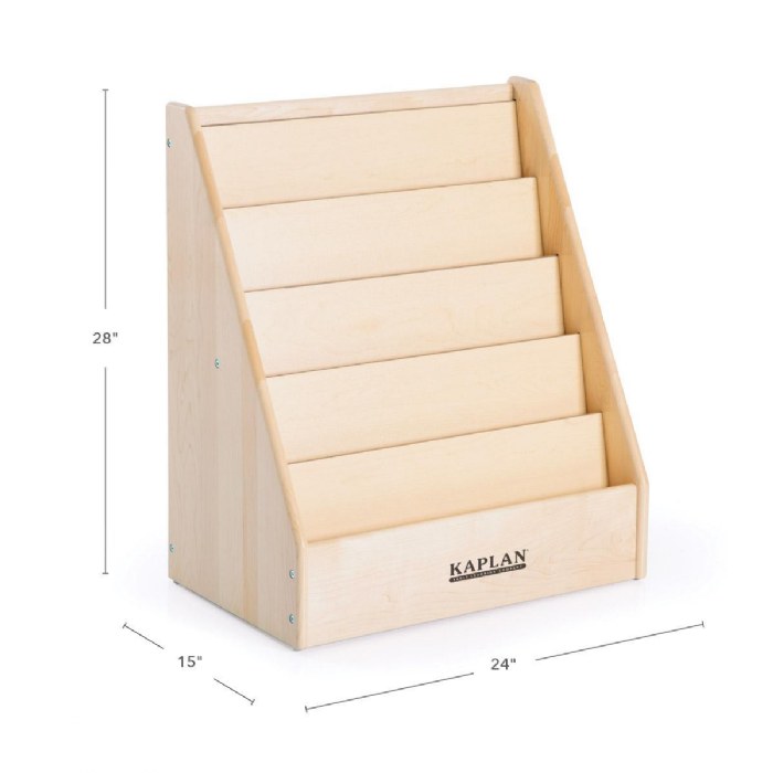 Alternate Image #1 of Premium Solid Maple Small 24" Wide 5-Shelf Book Display