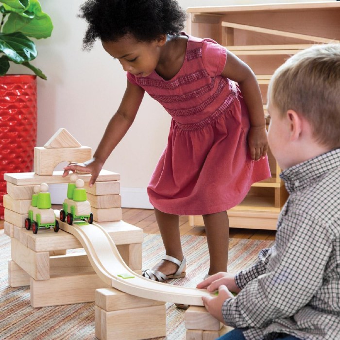 Alternate Image #1 of Premium Solid Maple Preschool 5-Compartment Storage Unit - Solid Back