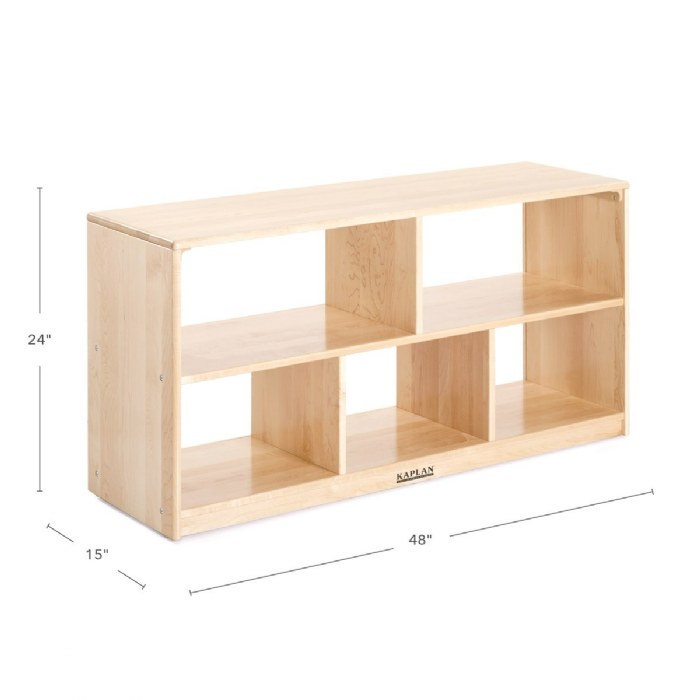 Alternate Image #1 of Premium Solid Maple Toddler 5-Compartment Storage Unit - Acrylic Back
