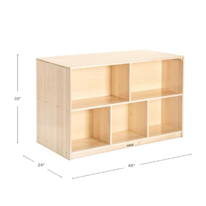 Alternate Image #1 of Premium Solid Maple Preschool Mobile Storage Island