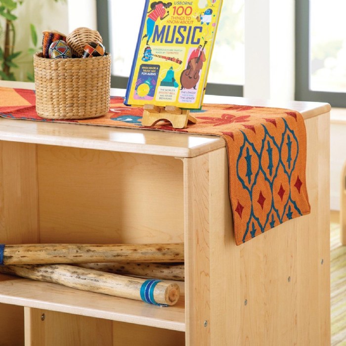 Alternate Image #1 of Premium Solid Maple Preschool Mobile Storage Island