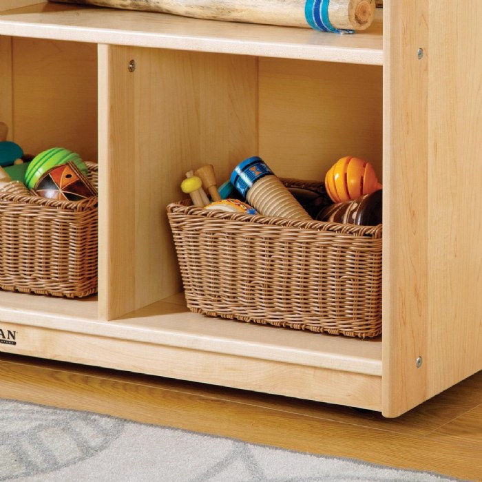 Alternate Image #1 of Premium Solid Maple Preschool Mobile Storage Island